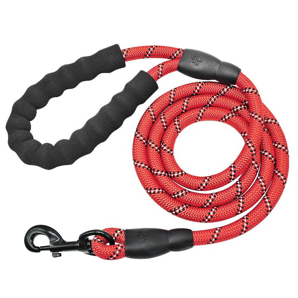 Reflective Dog Pet Leash Rope Nylon Small Dogs Puppy Leashes 150cm Long Heavy Duty Large Dog Lead Red Blue Pink Green Black — image 11