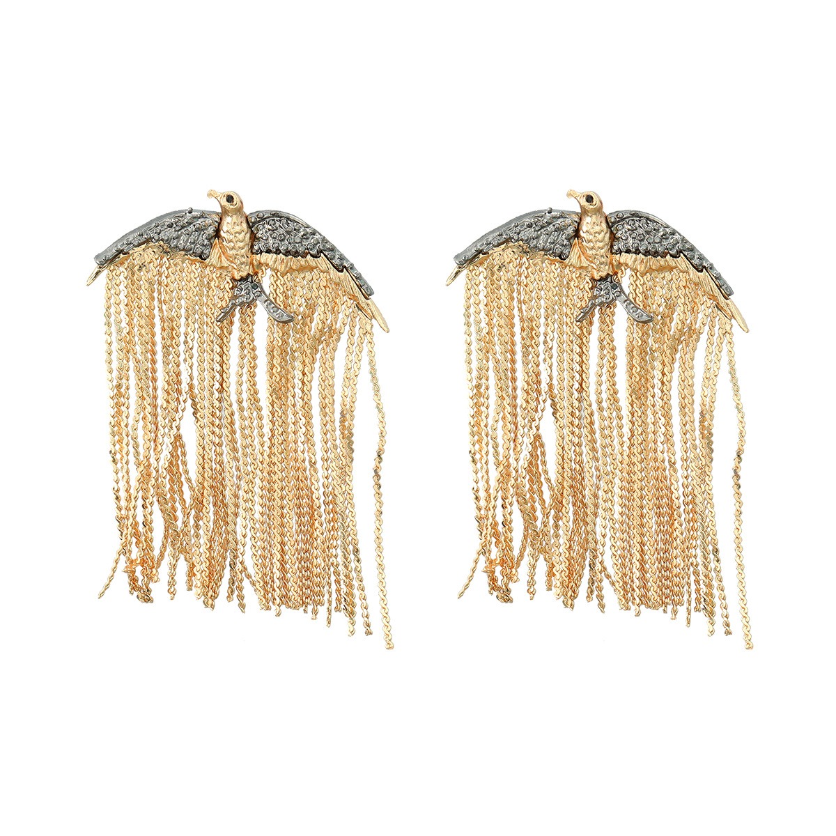Auriculares europeos y americanos, pendientes de cola con tassel, accesorios de ave golondrina personalizados y de moda — imagen 2