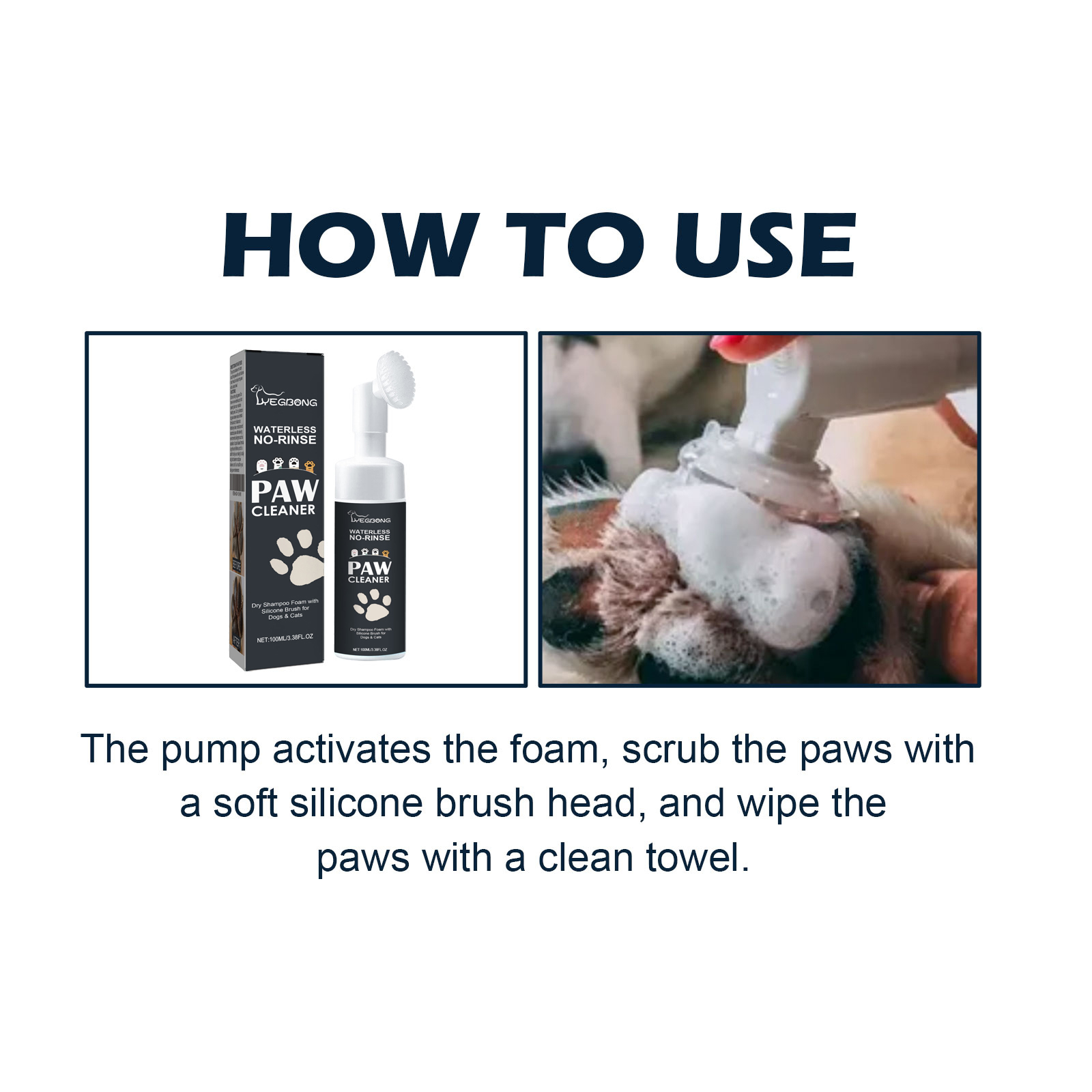 Yegbong Pet Paw Cleaner, Dog Cat Paw Cleaning Foot Care Cleaner — image 8