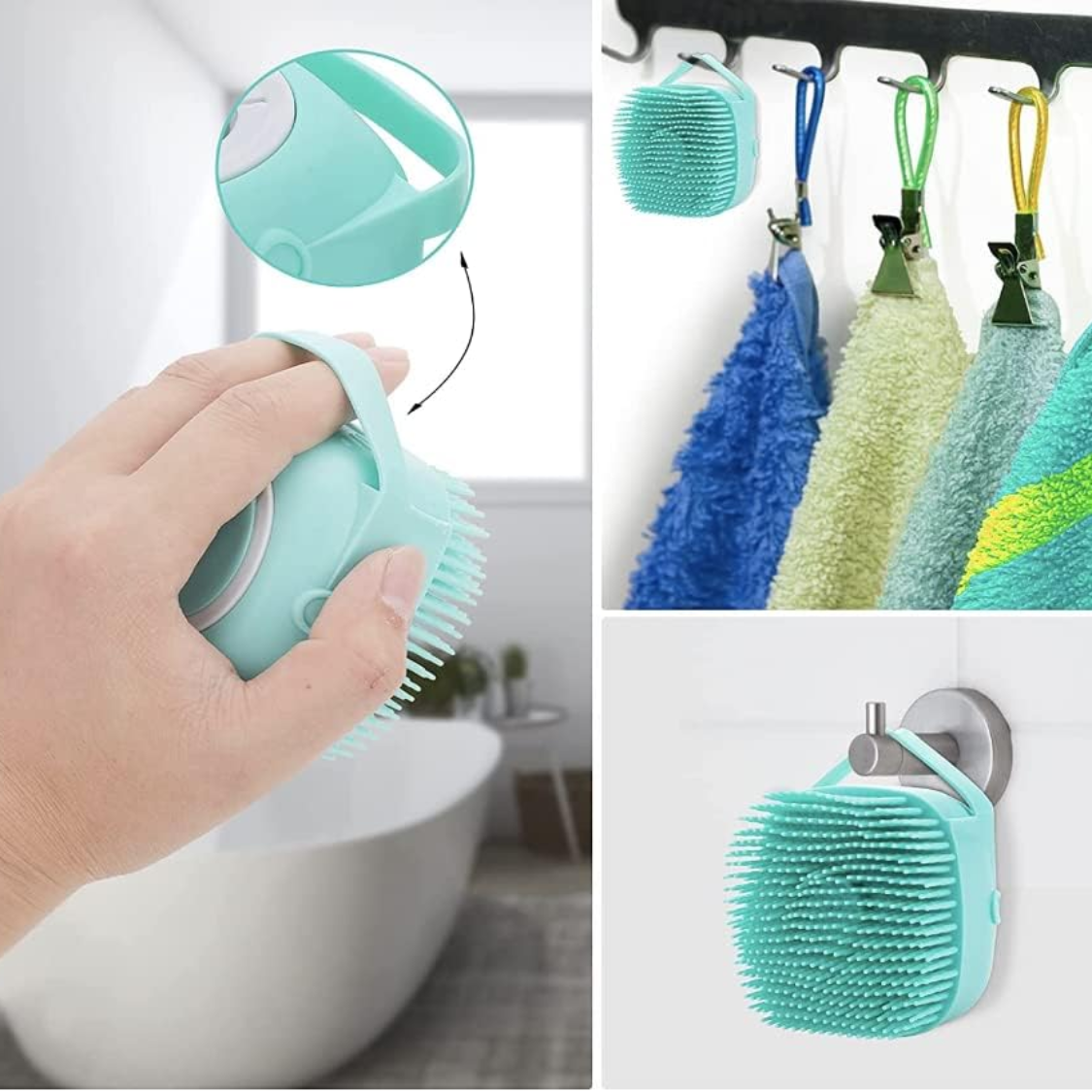 Peluizaje de baño para mascotas: cepillo suave para perros y gatos — imagen 3