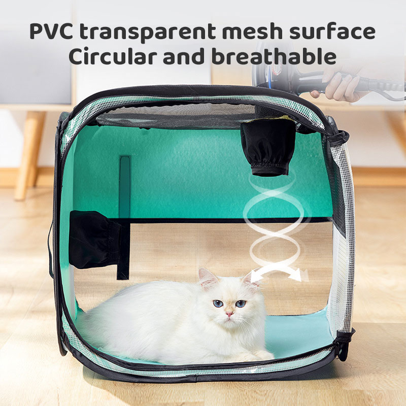 Cats And Dogs Bathing Home Blow Dry Hair Cage Pet Warm Drying Box Splash-Proof Hair Dryer Drying Bag — image 4