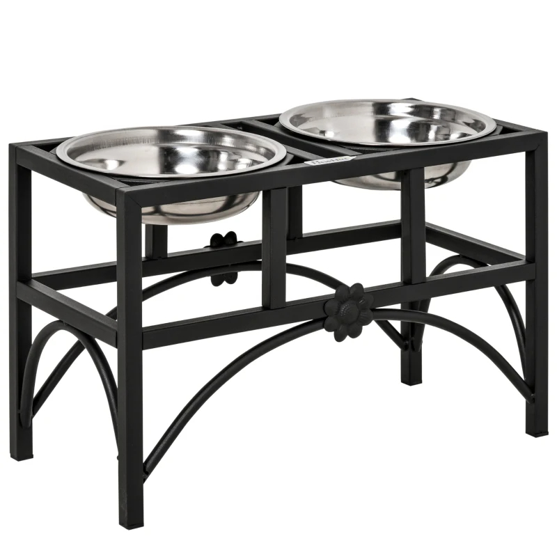 Double Stainless Steel Heavy Duty Dog Food Bowl Elevated Pet Feeding Station — imagen 10