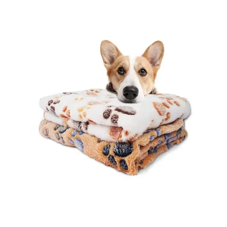 3 Pack Pet Blanket, Soft Plush Paw Print Dog Blanket Washable, Warm Fleece Cat Blanket For Large Medium Dogs, Sofa Couch Bed Cage Protector, 23 X 16 In, 30 X 20 In, 41 X 31 In, 47.2 X 39.3 In — image 2