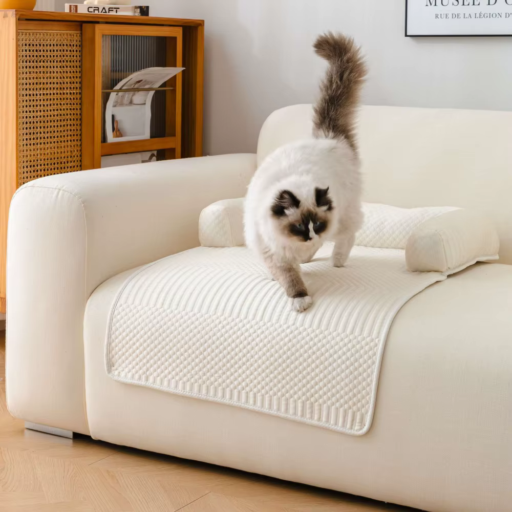 2026 Pet Bed Mat Breathable Dog Cooling Mat Non-Slip Comfortable Pet Sleeping Pad Detachable with Pillow Dog Sofa Cushion Indoor — image 3