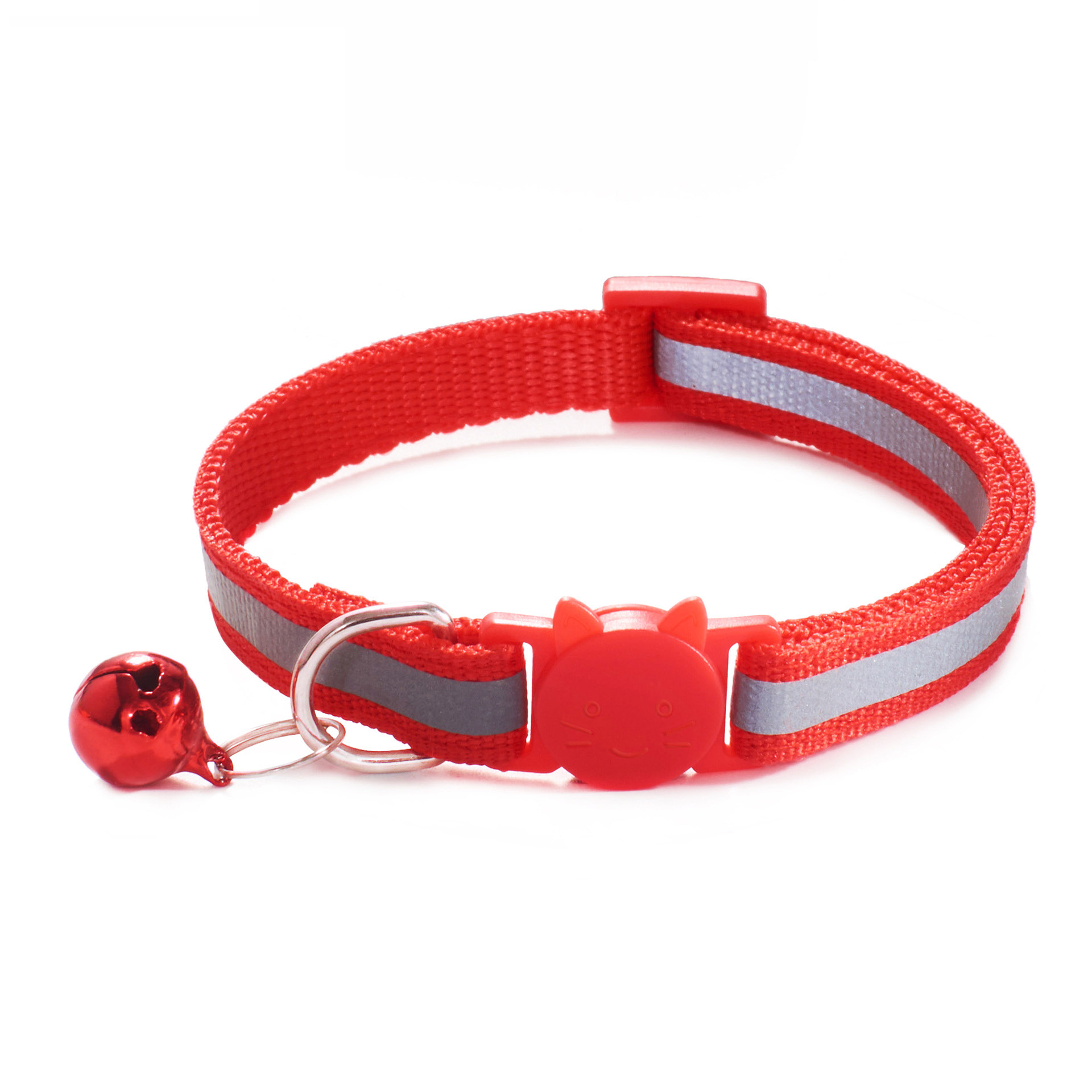 1.0 Colorful Reflective Cat Head Safety Clasp Collar Cat Collar Pet Cat Bell — image 16