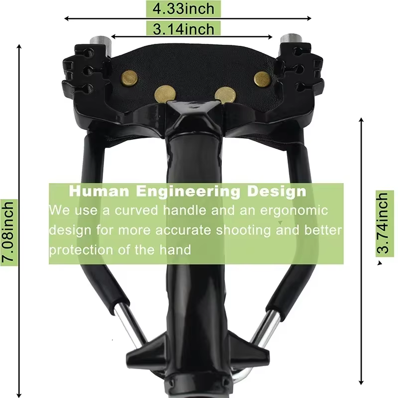 Potente Sling Shot de Caza con Soporte para Muñeca - Material Metálico Completo para Pescar y Juegos — imagen 2