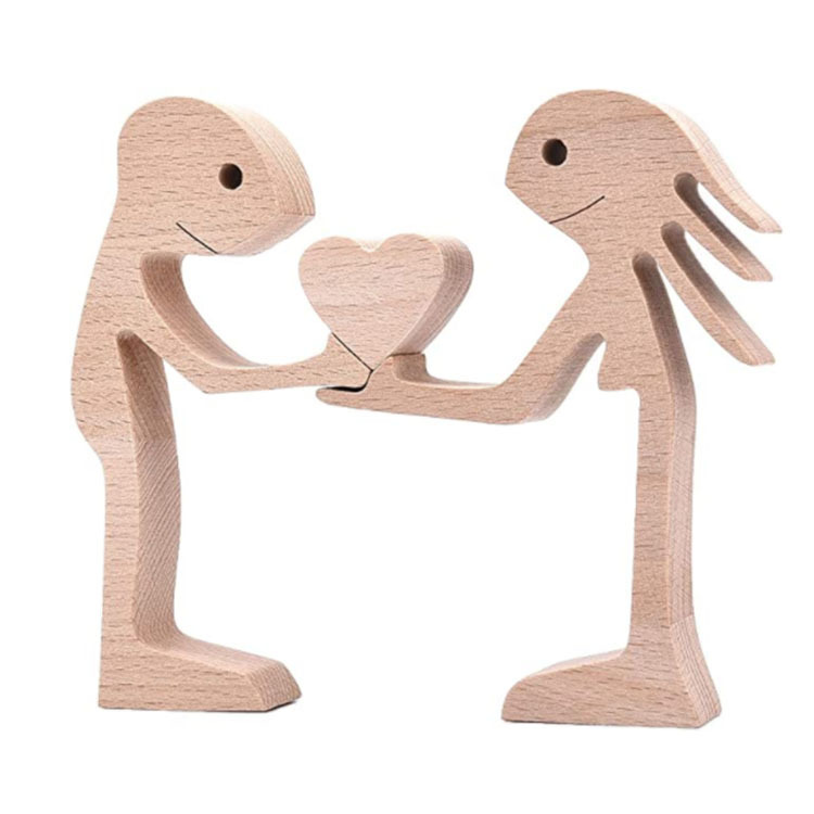 Escultura de Madera para Decoración de Hogar con Perro y Dueño - Regalo de Navidad para Amantes de los Animales — imagen 41