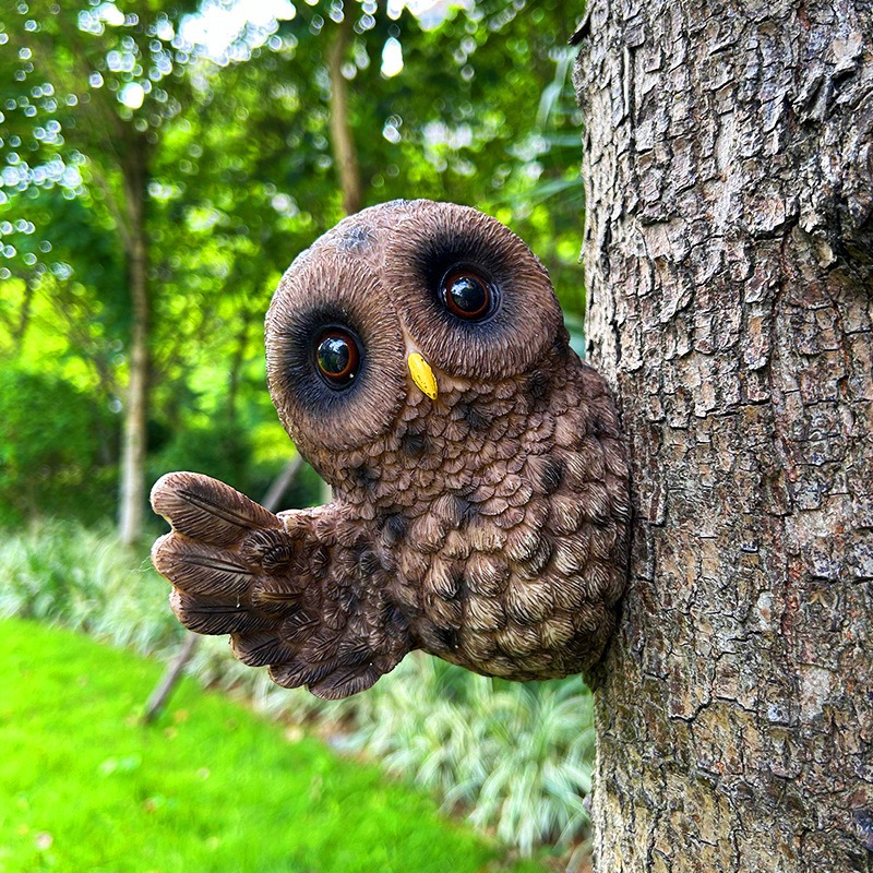 Simulated animal owl resin handicraft ornaments — image 5