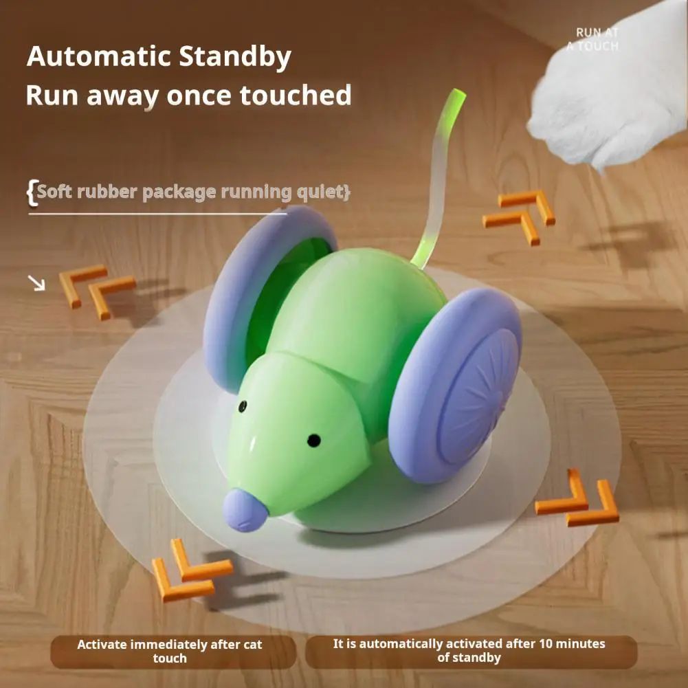 Cat Toys Interactive Electric Mouse Cat Toy Automatic Cat Teasing Stick Pet Supplies — image 4