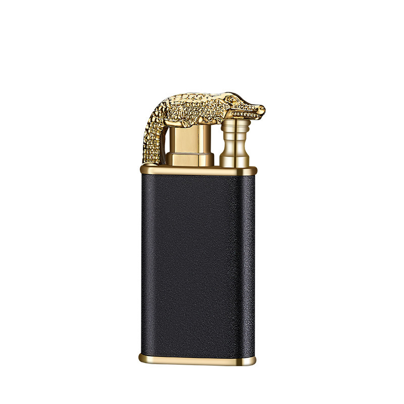 Creative Blue Flame Lighter Dolphin Dragon Tiger Double Fire Metal Winproof Lighter Inflatable Lighter — image 42
