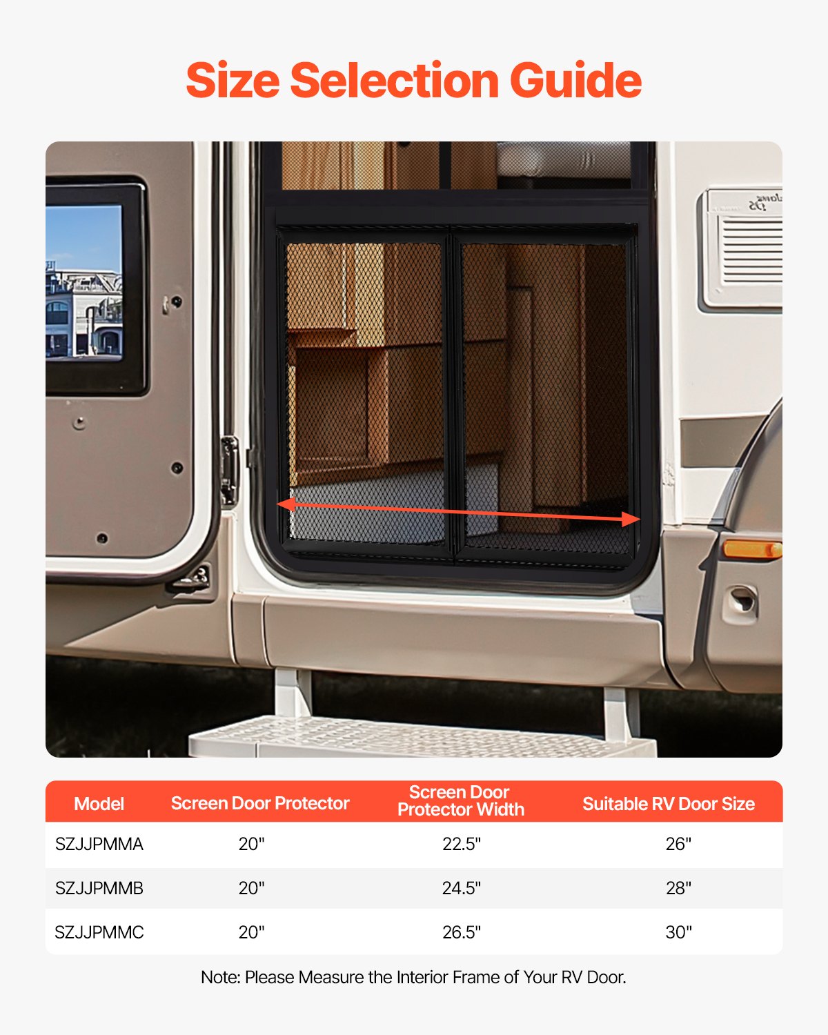 RV Screen Door Protector, 26.5 X 20 Inch Door Grille, Easy To Install And Disassemble, Reinforced Breathable Protective Mesh, Aluminum Alloy Camper RV Entry Protector For Pet Protection, Black — imagen 2