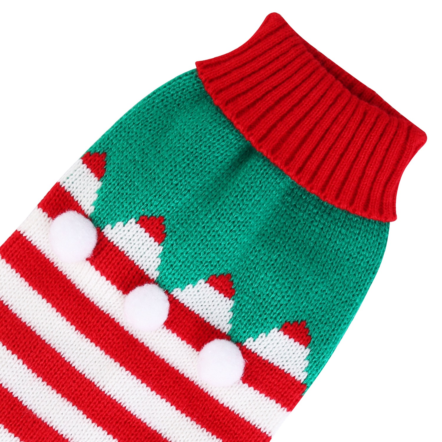 2 Patrones y 4 Tallas a Elegir - 1 Pieza de Suéter Navideño de Cuello Alto Para Mascotas, Ropa Navideña Para Perros y Gatos, Disfraz de Rayas con Muñeco de Nieve, Suéter de Invierno Para Gatitos y Cachorros Pequeños y Medianos — imagen 8
