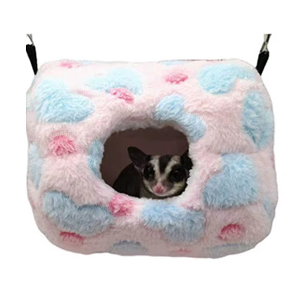 Pet Supplies Hanging Bird Nest Plush Squirrel Beds Hamster Cage Pet Hammock Pet Sleeping Bag — image 1