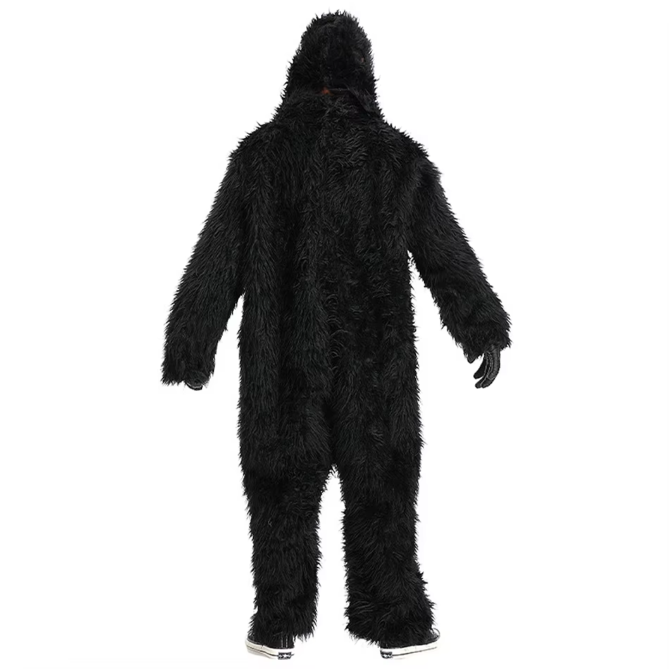 Children Monster Chimpanzee Cosplay Halloween Costumes Animal Plush Jumpsuit Mens Carnival Party Black Gorilla Dress Up Clothes — image 6