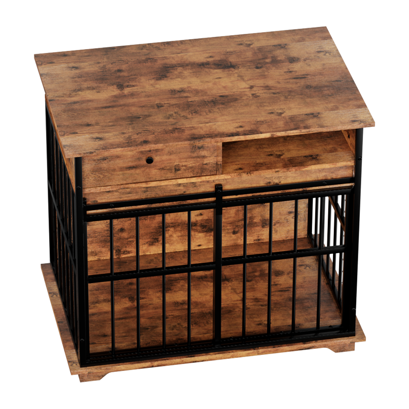 Dog Crate Furniture, Large Dog Cage Furniture With Tray For Medium Large Dogs, Wooden Dog Kennel Furniture — image 3