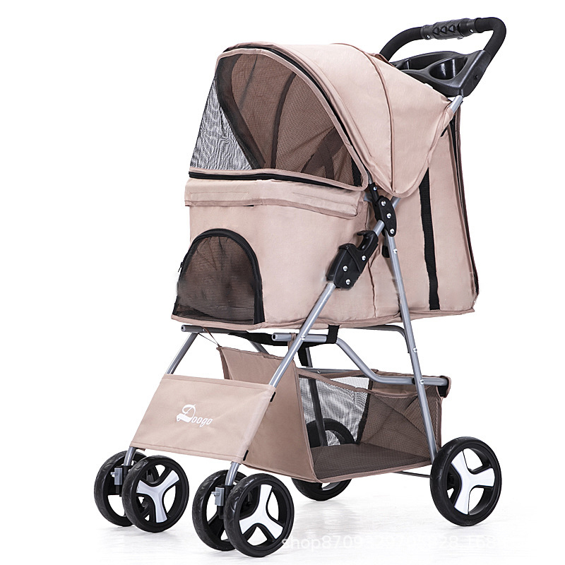 Portable Folding Pet Cart, Cat, Dog, Four Wheel Cart, Pet Out Cart, Teddy Cart, Cat Cart — image 2