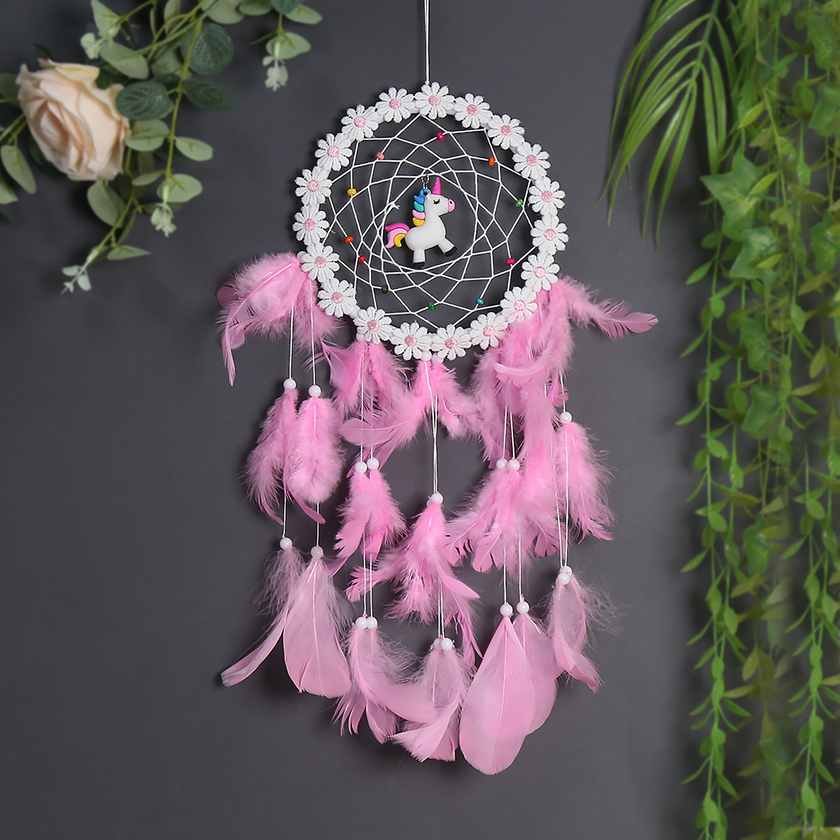 Bedroom Pendant Creative Unicorn Dream Catcher Sen Department Retro Shop Decoration Pendant Wedding Gift — image 6