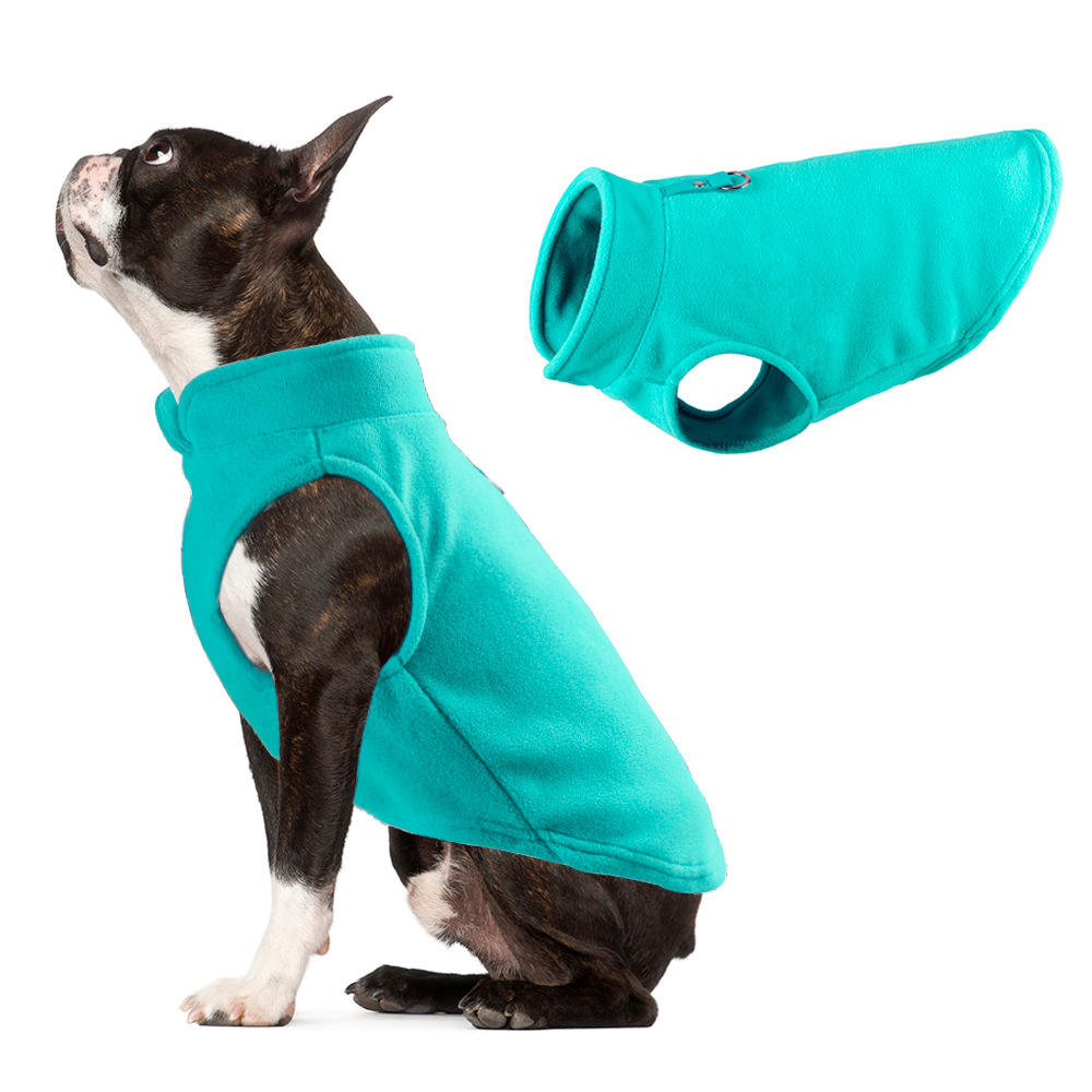 Dog clothing thickened solid color fleece pet dog supplies — image 11