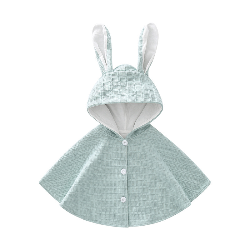 Children's Cloak with Bunny Ears, Cute Baby Poncho, Adorable Girls' Shawl, Toddler Outerwear Coat — image 7