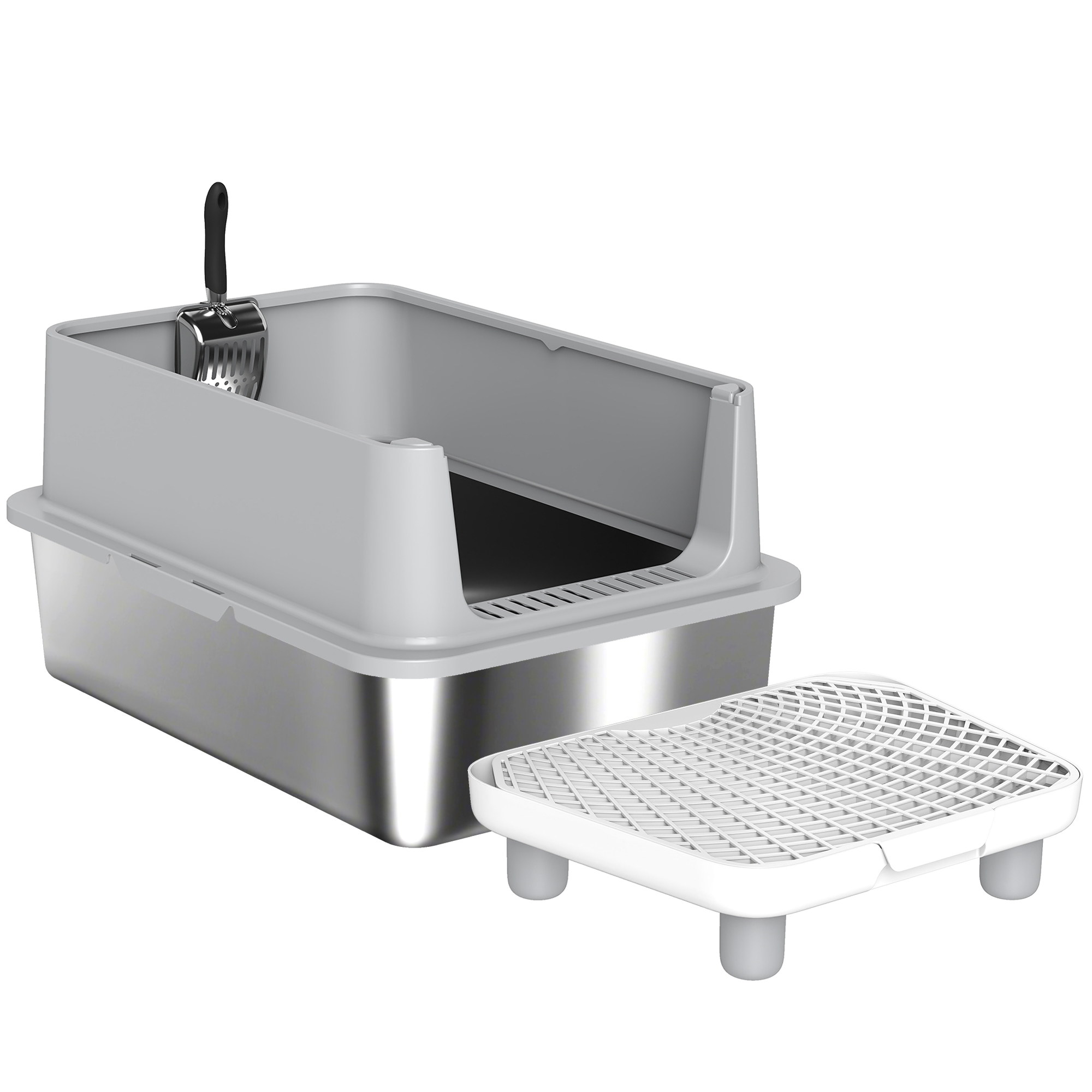 Cat Litter Box, Stainless Steel Litter Scoop — imagen 7