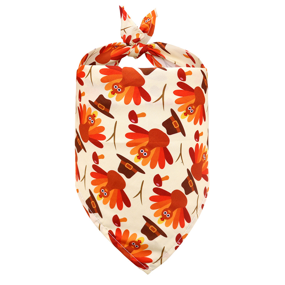 Bandana de Acción de Gracias para perros y gatos, bufanda de cuello triangular de calabaza con hoja de arce — imagen 9