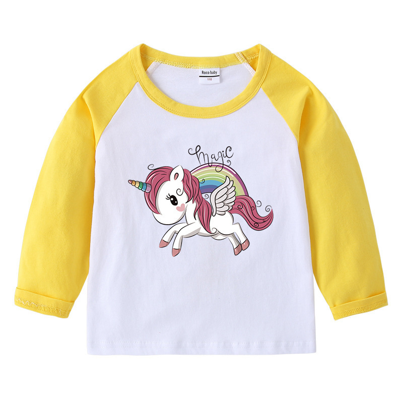 Unicorn Shoulder T-shirt Round Neck Base Long Sleeve — image 6