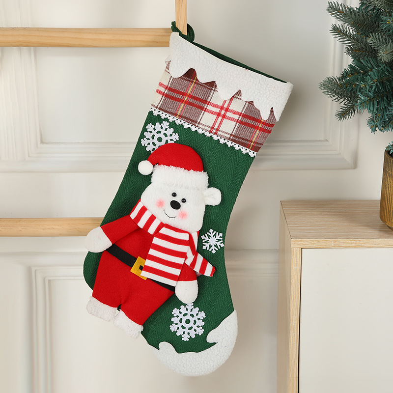 Christmas Day Decoration Cartoon Old Man Elk Snowman Window Decoration Cute Home Christmas Style Gift Bag Hanging Socks — image 6