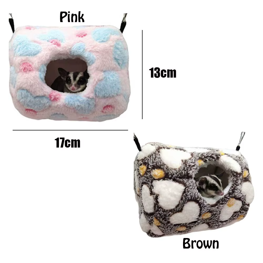 Pet Supplies Hanging Bird Nest Plush Squirrel Beds Hamster Cage Pet Hammock Pet Sleeping Bag — image 6