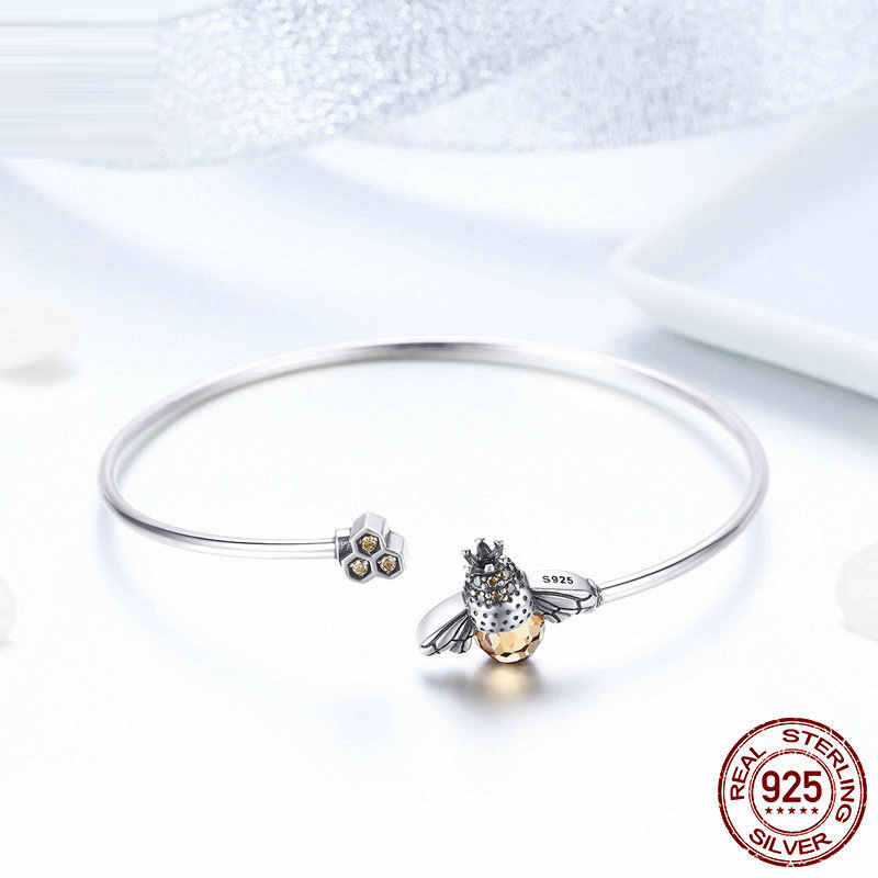 Cinta de abeja en plata 925, pulsera para mujer — imagen 4