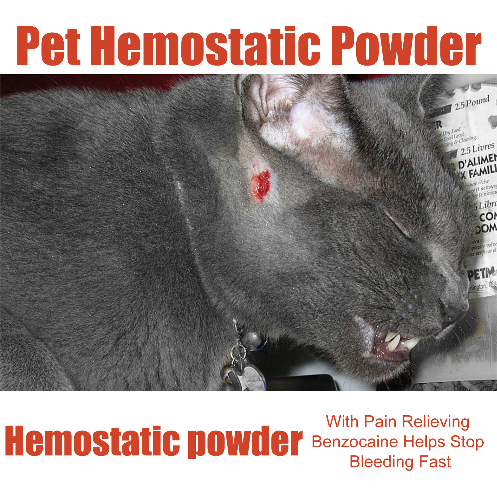 Pulver de Hemostasia para Mascotas, Poderoso Detén Sangrado Rápido para Cuidado de Heridas en Perros y Gatos — imagen 7
