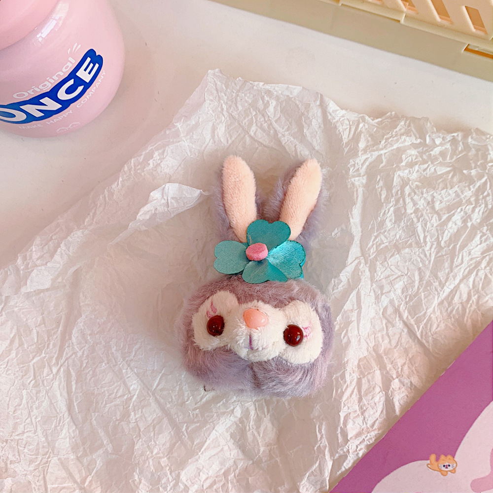 Broche de conejo de peluche en estilo japonés, miniatura de muñeca de niña, adorno suave y divertido para bolsos o chaquetas — imagen 5