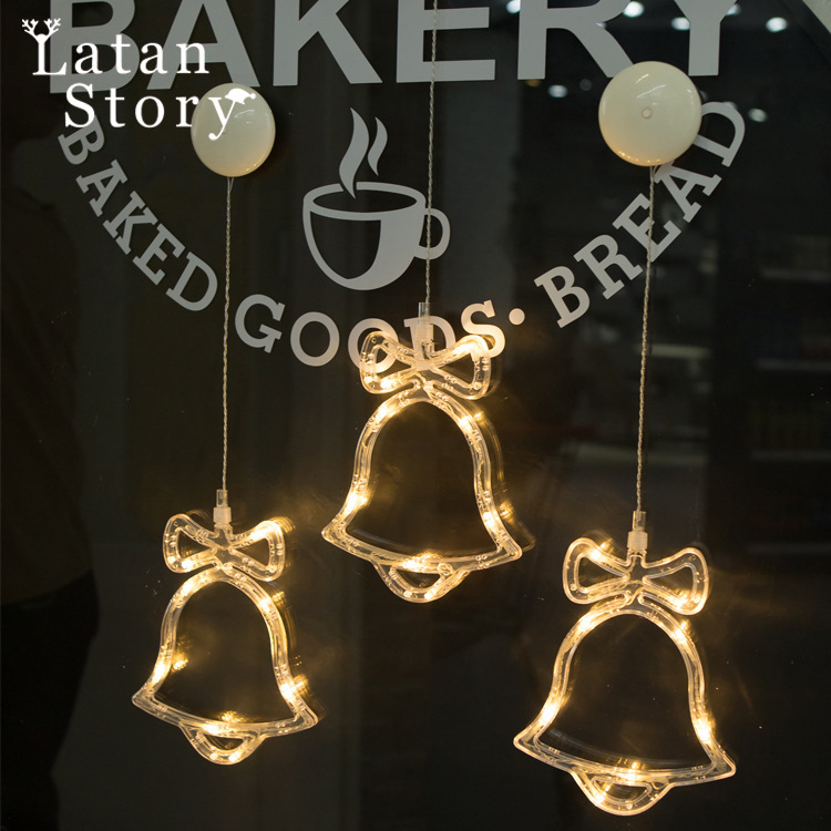 Christmas Decoration Scene Tree Setup Suction Cup Lights Mini Ornaments Holiday Decor Reindeer Small Props Hanging Decor — image 4