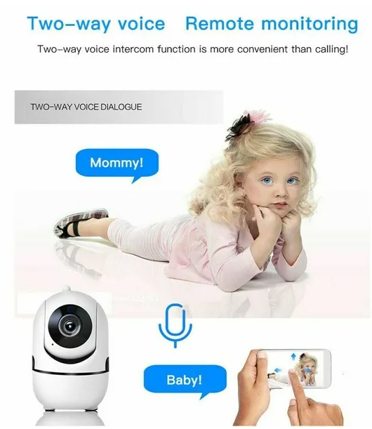 Cámara de Seguridad WiFi Inalámbrica para Interior con Visión Nocturna 1080p para Mascotas y Niños — imagen 4