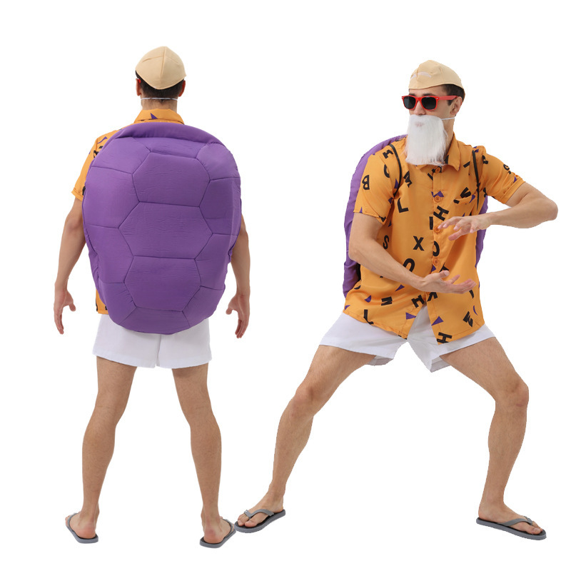 Halloween Dragon Ball Men's Turtle Hermit Cosplay Costume Male Character Turtle Man Outfit — image 4