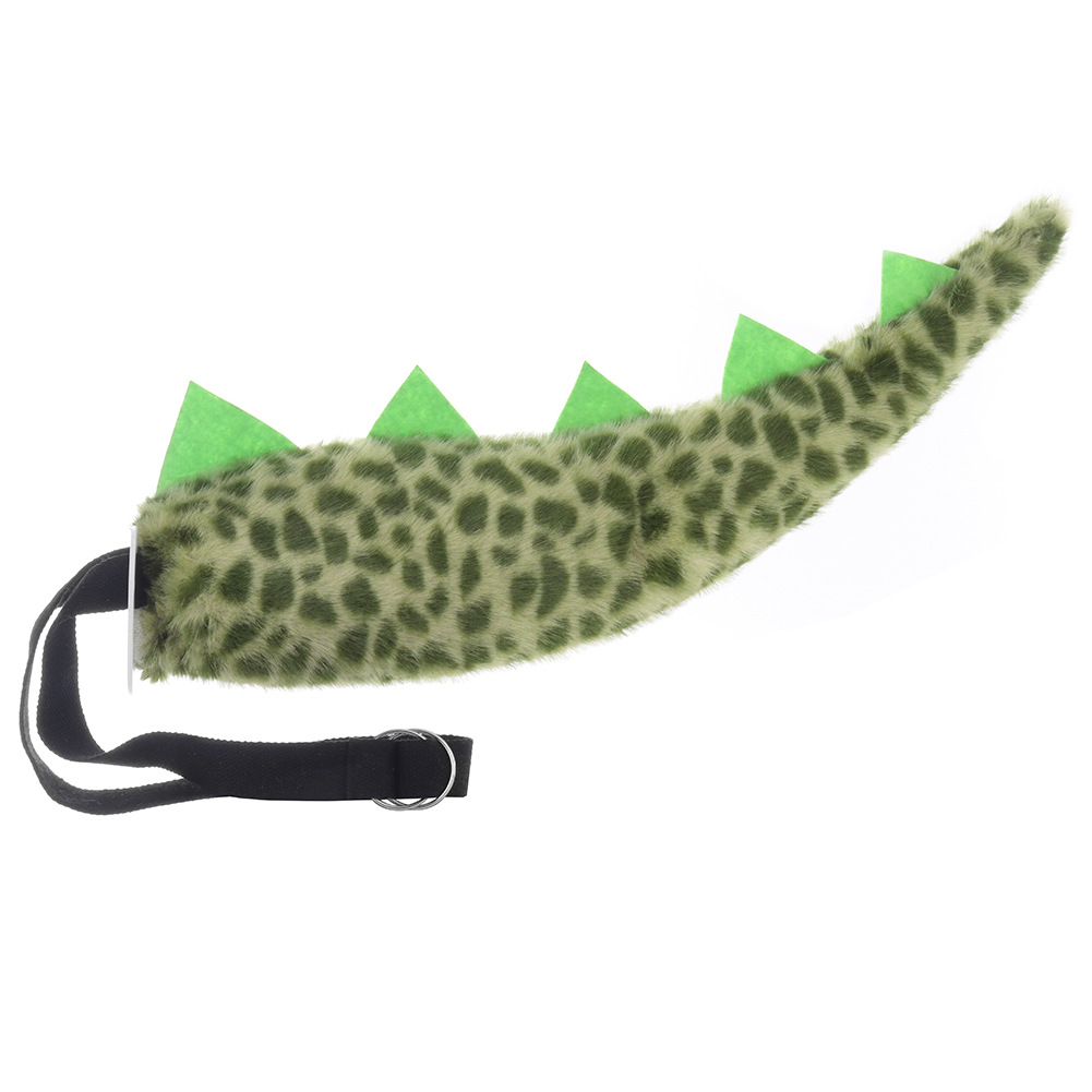 Halloween Green Dinosaur Tail Cosplay Monster Sulley Tail Adjustable Children's Performance Stage Prop — image 8