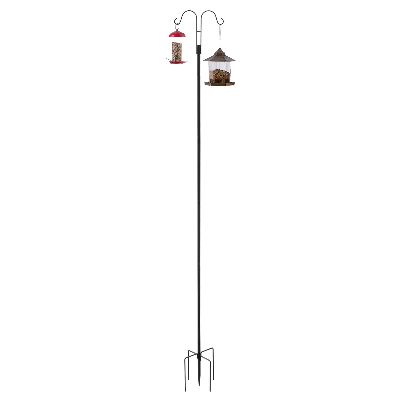 Double Shepherds Hook 8 Pack 92 Inch Heavy Duty Bird Feeder Pole — imagen 11