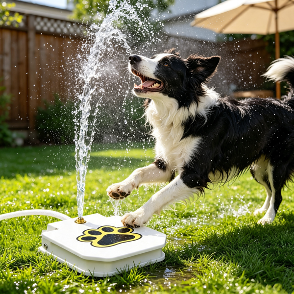 Dog Water Fountain Outdoor, No Electricity Step-On Activated Pet Sprinkler, Paw-Controlled Drinking Dispenser For Large & Small Dogs, Automatic Waterer For Yard, Garden, Lawn — image 10