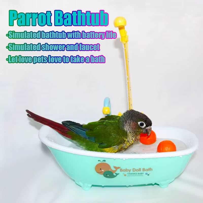 Ducha Automática para Pájaros Azul Accesorios de Caja de Pollos Plástico Accesorio de Aviario — imagen 2