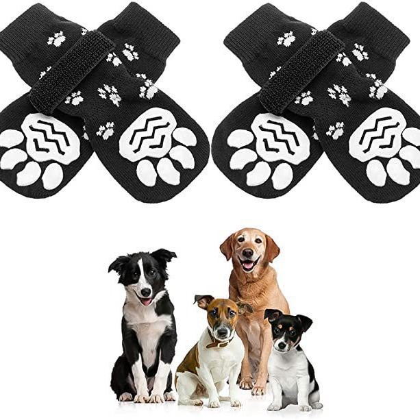 Pet socks foot covers cat and dog socks outdoor anti slip and waterproof shoes socks — image 1