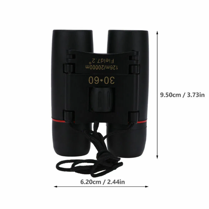 Binoculares 30x60 con Zoom, para Exteriores y Viajes, Telescopio Plegable Compacto, para Caza, Día y Noche — imagen 1