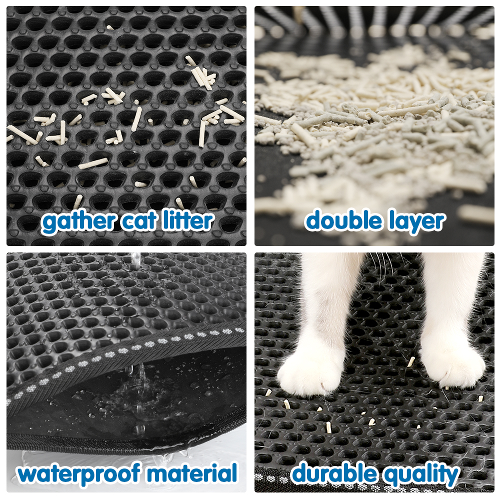 Manta de Limpieza para Box de Arena de Gato, Manta de Captura de Arena, Protección contra Salpicaduras y Filtro — imagen 5