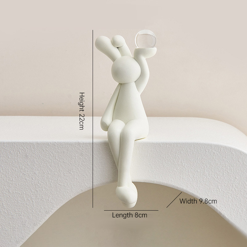 Decoración de Conejo de Luxo con Efecto Metálico para Mesa o Línea de Vino — imagen 8