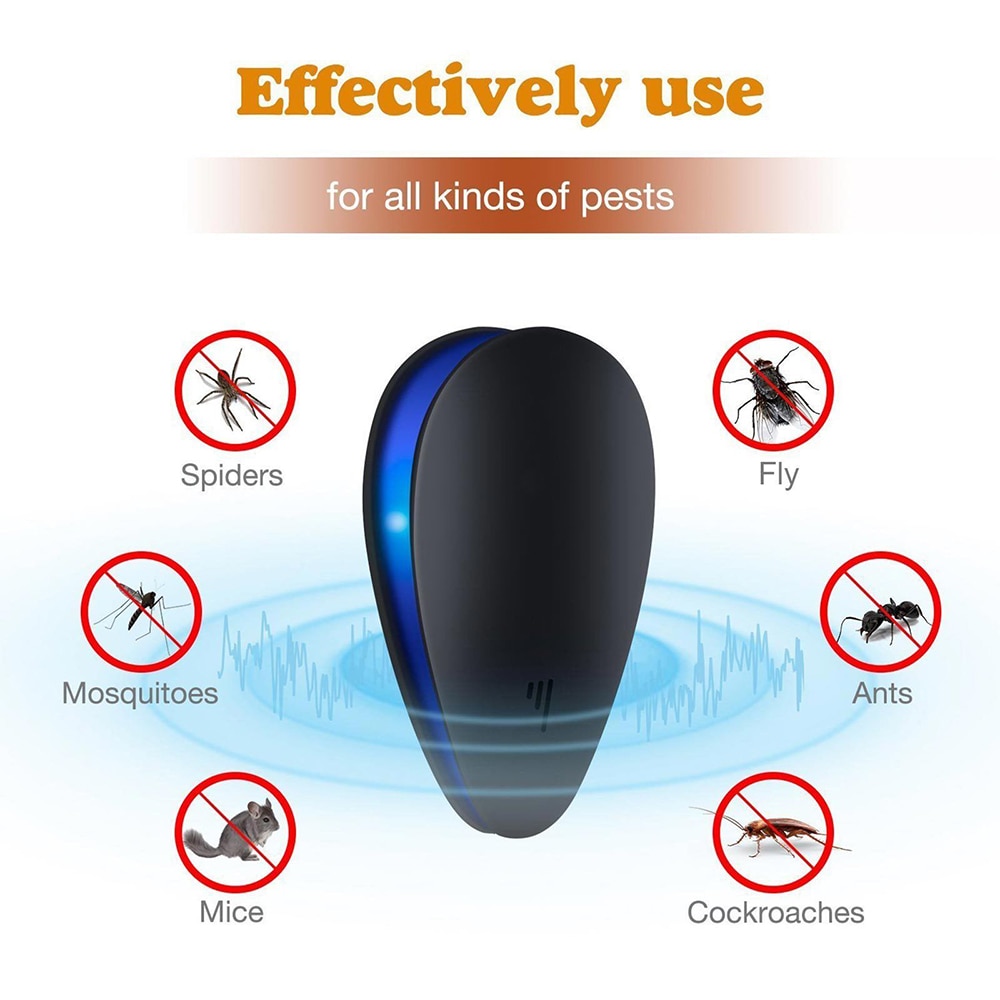 Repelente Ultrasonico de Plagas y Mosquitos Eliminador Electrónico contra Roedores, Ratones, Cucarachas, Arañas y Insectos — imagen 5