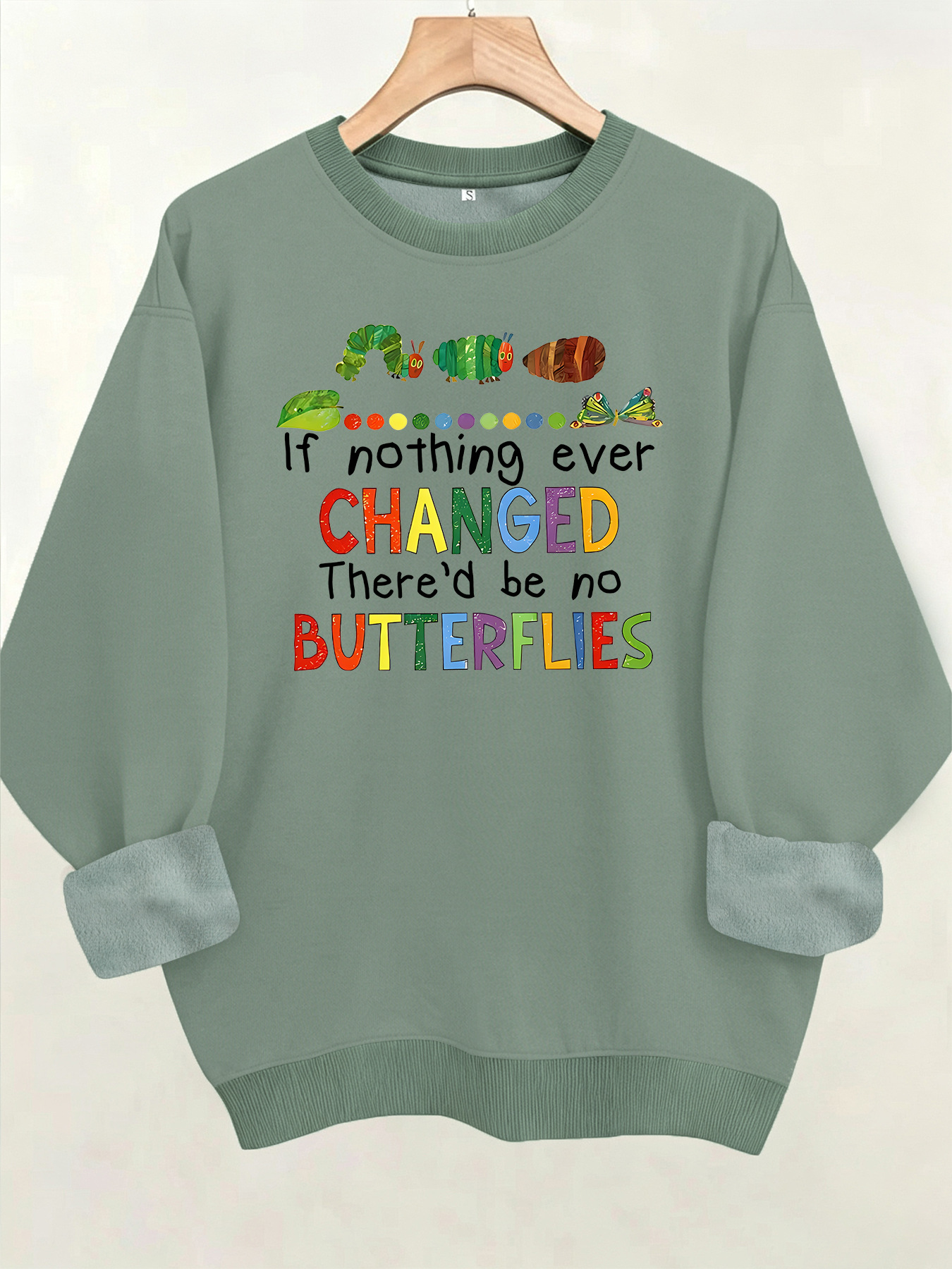 Sudadera con impresión de letra de oruga — imagen 9