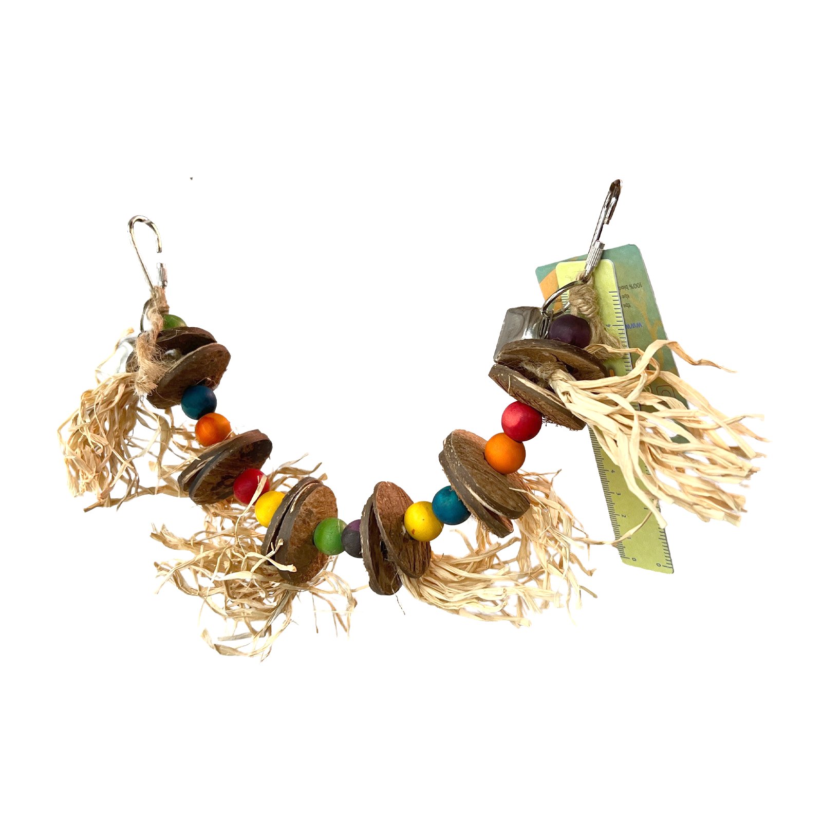 Parakeet Toys, Paradise Series Lucky Amulet Parrot Climbing And Chewing Boredom Relief Toy Handmade Bird Toy Parrot Toy Set — image 1