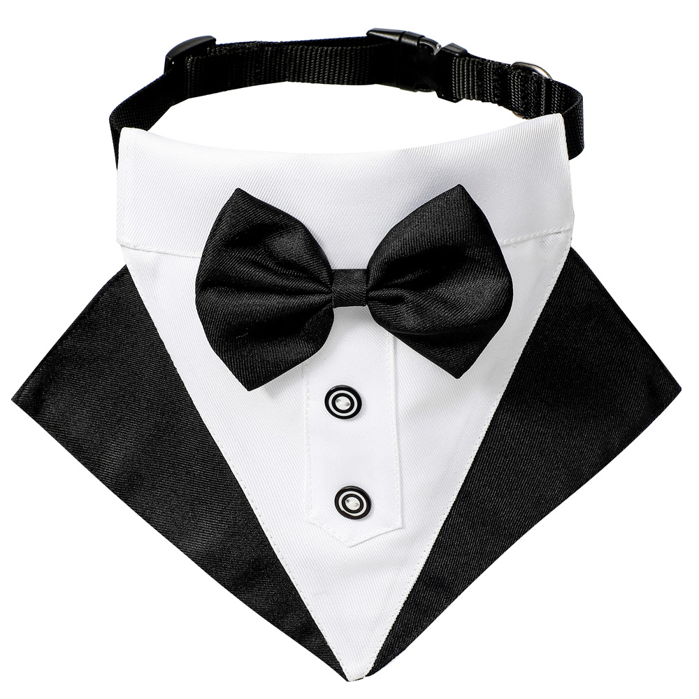 TANPOPO British style wedding suit dog bibs wedding triangle scarf pet scarf — image 5