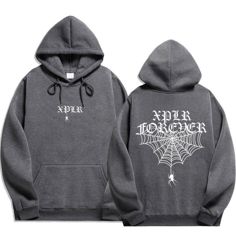 Sam and Colby XPLR Unisex Hoodie Sweatshirt with Spider Web Print — image 4