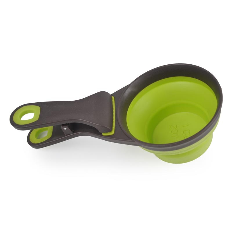 Multifunctional Folding Silicone Dog Bowl Feeder Portable Pet Food Container Measuring Cup Spoon Dogs Feed Storage Tool — image 7