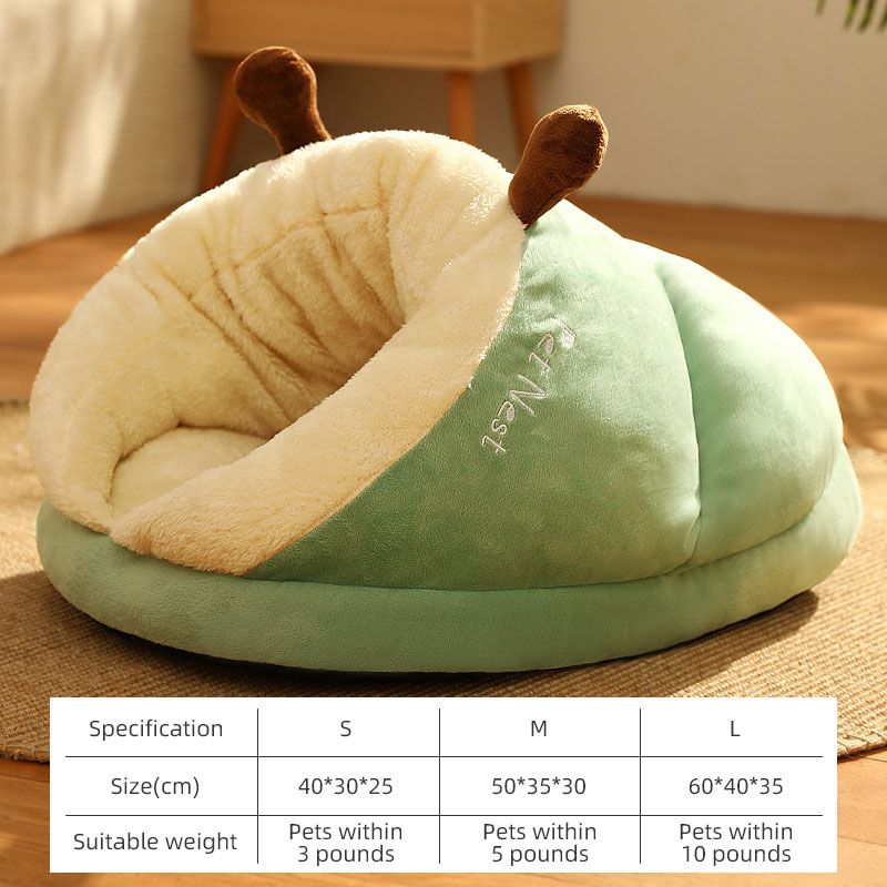 New Pet Kennel Popular Winter Cat Dog Slipper Kennel Cat Kennel Dog Kennel Warm Plush Thickened Small Kennel — image 5