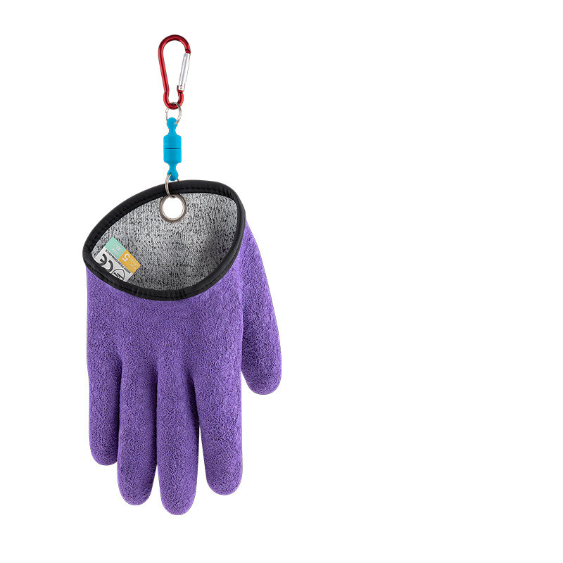 Fishing Gloves Anti-Slip Protect Hand From Puncture Scrapes Fisherman Professional Catch Fish Latex Hunting Gloves Left Right — image 21